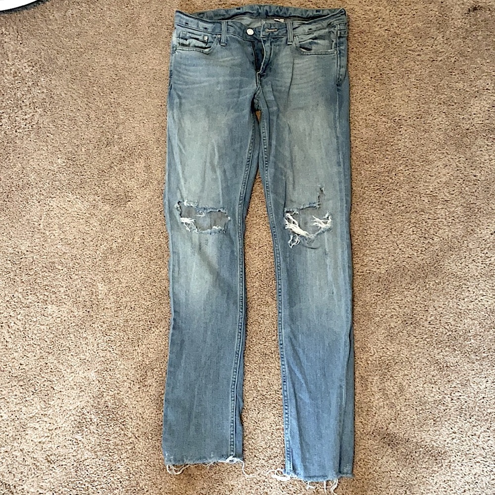 Distressed jeans